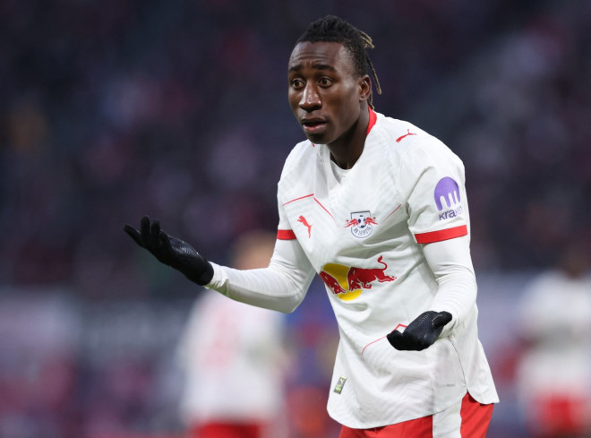 Winger RB Leipzig, Yan Diomande (AFP/Ronny Hartmann)