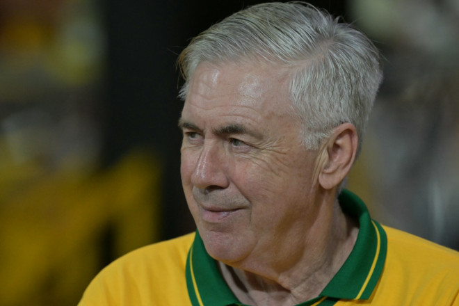 Pelatih tim nasional Brasil, Carlo Ancelotti (AFP/Nelson Almeida)