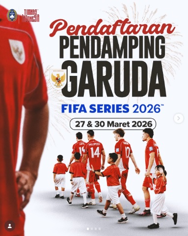 Pendaftaran Pendamping Garuda FIFA Series 2026 Dibuka, Intip Syarat dan Cara Daftarnya