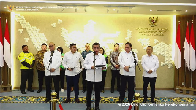 Konferensi pers THR. Foto: Tangkapan layar YouTube Kemenko Perekonomian