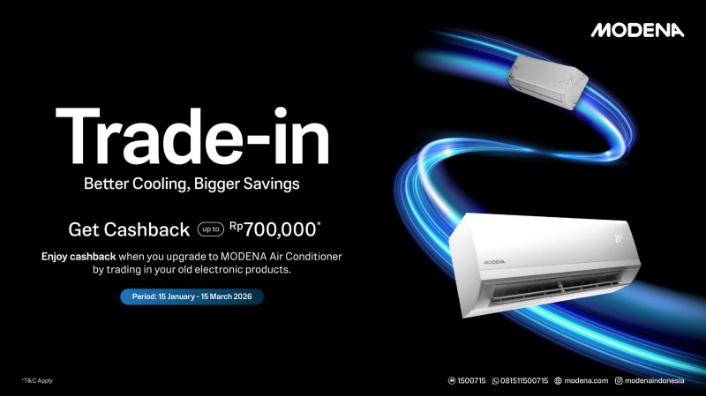 Gaksen! Trade-in Barang Elektronik Apa Pun, Bisa Dapat Diskon Spesial untuk Beli AC Modena