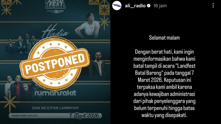 Promotor Belum Selesaikan Administrasi, .Feast dan Ali Batal Tampil di LANDFEST 2026