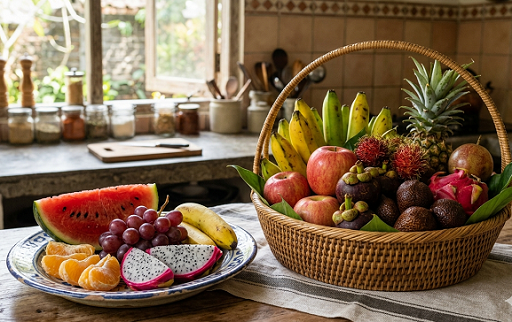 Buah-buahan yang baik dikonsumsi setiap hari. (Foto: Dok. Gemini AI)