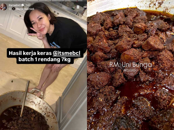 Dari Dapur Rekaman ke Dapur Beneran, BCL Masak Rendang 7 Kg