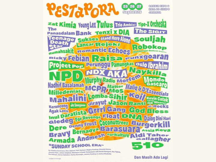 Pestapora 2026 Umumkan Lineup Fase Pertama: Ada Jirayut Hingga Aldi Taher