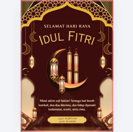 80 Link Poster, Ucapan, Twibbon Lebaran 2026, Tinggal Klik dan Upload Langsung Jadi