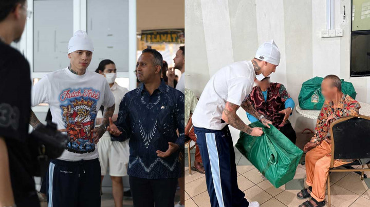 Rapper Central Cee Kunjungi Panti Jompo di Singapura, Bagikan Hampers ke Lansia