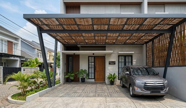 Inspirasi model kanopi baja ringan. Foto: Gemini AI