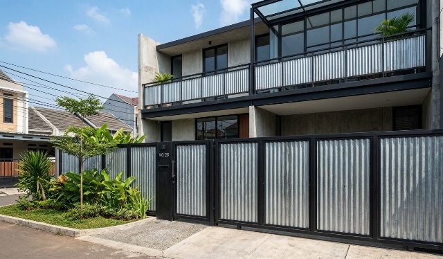 Pagar Seng Unik, Kombinasi Kayu hingga Industrial