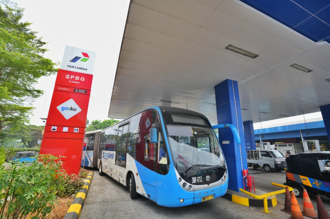 Ilustrasi pengisian BBG. Foto: PGN