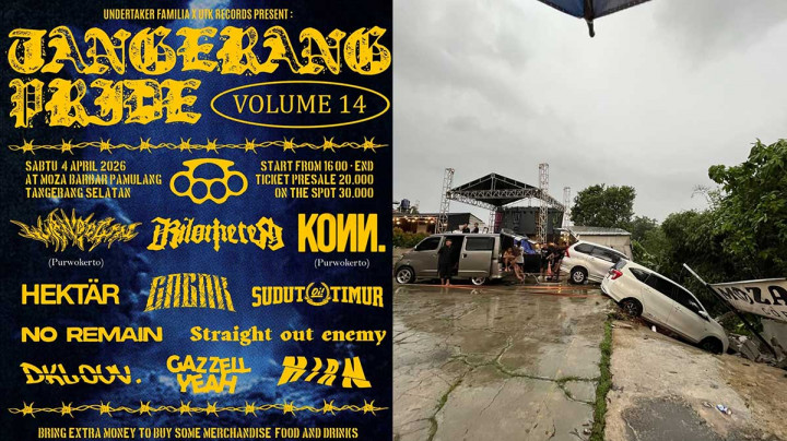 Acara Musik Hardcore di Pamulang Batal Digelar, Dua Mobil Terperosok Akibat Longsor