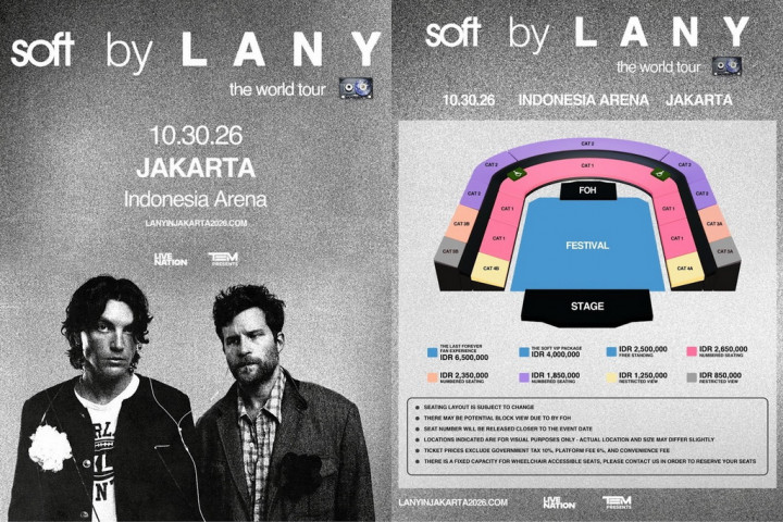 Harga Tiket Konser LANY Jakarta 2026, Mulai dari Rp850 Ribu!