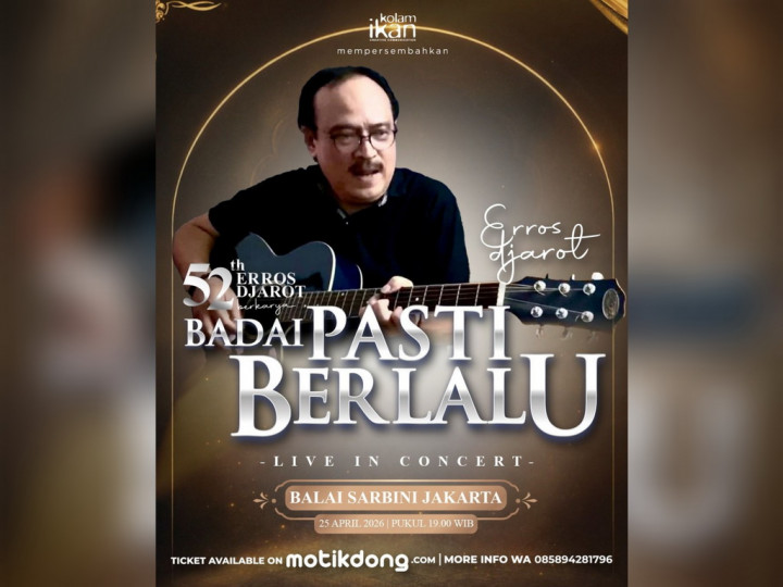 Erros Djarot Gelar Konser 52 Tahun Berkarya, Hadirkan Once hingga Ardhito Pramono