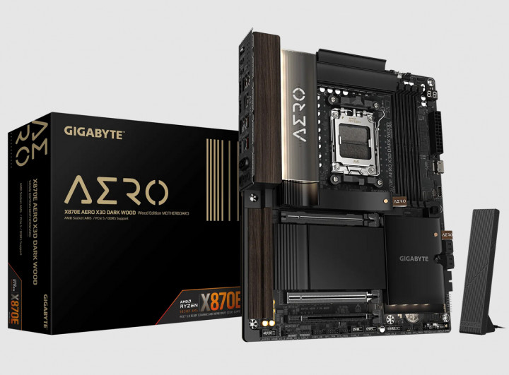 Gigabyte Kenalkan X870E Aero X3D Dark Wood, Nuansa Artistik