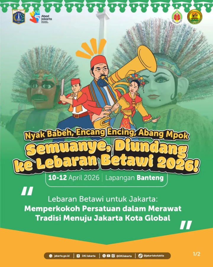 Lebaran Betawi 2026 di Lapangan Banteng, Ada Acara Apa Saja?
