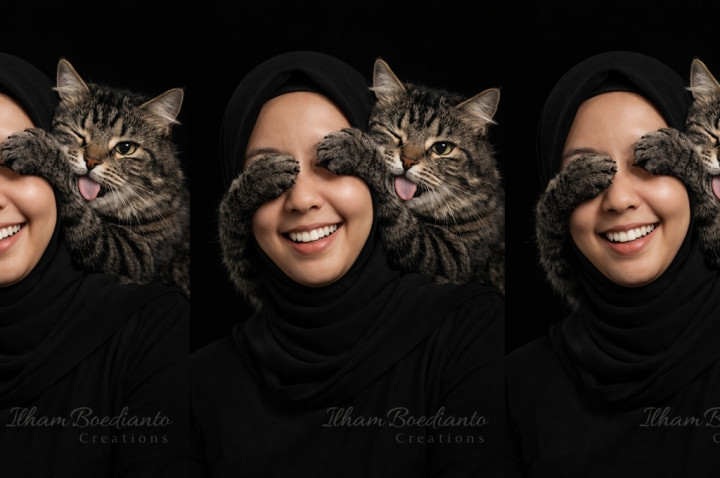 Edit dan Prompt Foto AI Selfie Date Bareng Kucing di ChatGPT dan Gemini