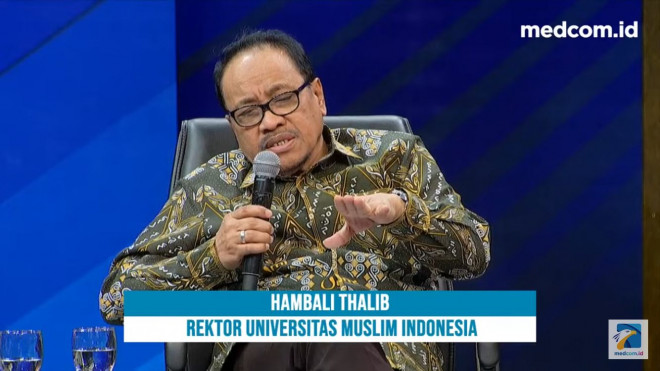 Rektor Universitas Muslim Indonesia (UMI) Hambali Thalib. DOK YouTube Medcom
