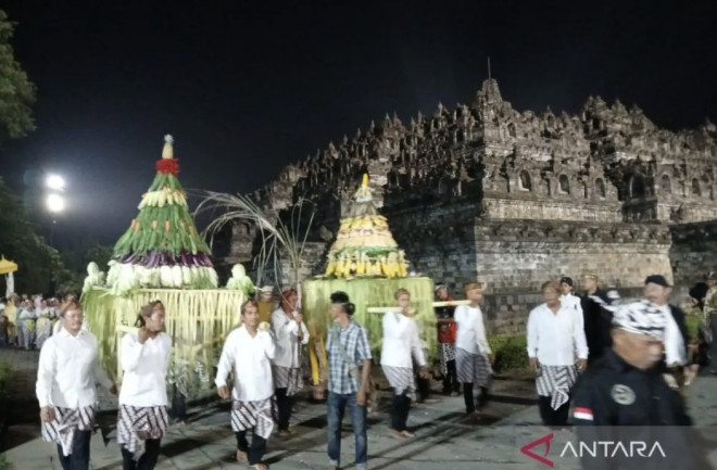 Gelaran Kirab Pusaka Nusantara untuk pertama kalinya diselenggarakan di Candi Borobudur. Dok. Antara