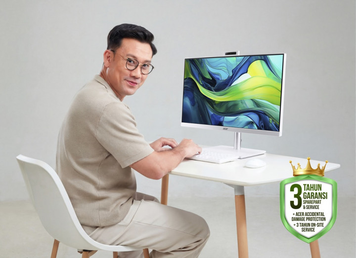 Acer Rilis PC AIO Aspire C24A, Desain Ringkas Performa Kencang