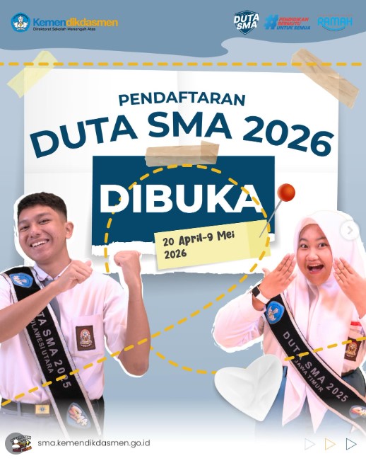 Pendaftaran Duta SMA 2026. DOK IG @direktorat.sma