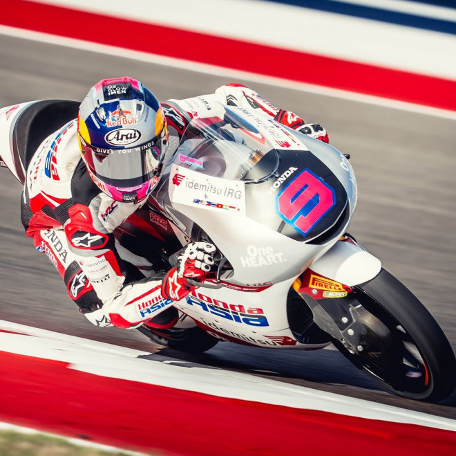 Aksi Veda Ega Pratama di Sirkuit COTA, Amerika. (Foto: Instagram @veda_54)