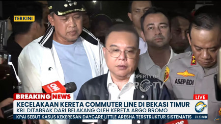 Dampingi Sufmi Dasco, Raffi Ahmad Datangi Lokasi Kecelakaan Kereta Bekasi