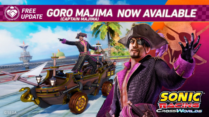 Update Sonic Racing: CrossWorlds Hadirkan Goro Majima, Rilis 30 April 2026