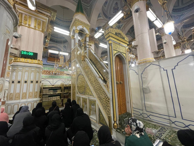 Area Raudhah, Masjid Nabawi. Foto: Kementerian Haji dan Umrah