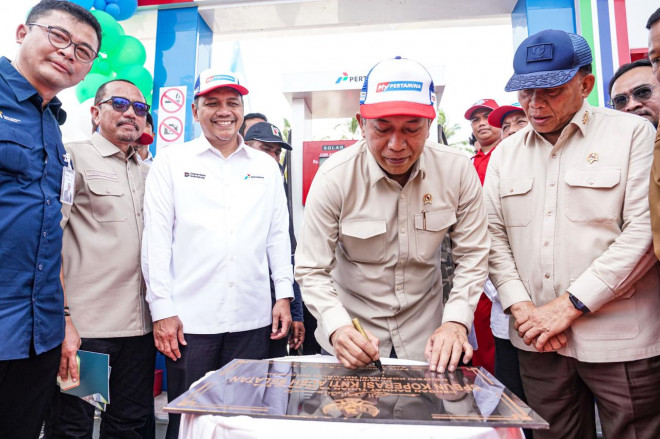 Peresmian Stasiun Pengisian Bahan Bakar Umum Nelayan (SPBUN) di Kecamatan Bakongan Timur. Foto: Pertamina
