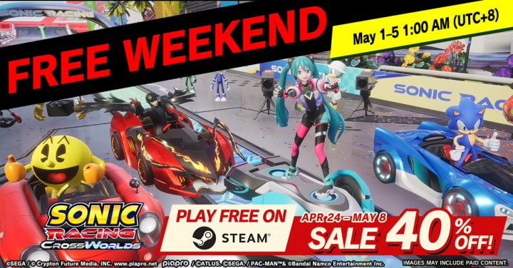 Sonic Racing CrossWorlds Diskon 40%, Ada Free Play di Steam hingga 5 Mei