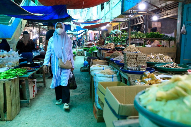 Situasi di pasar Kuala Simpang, Aceh Tamiang. ist 