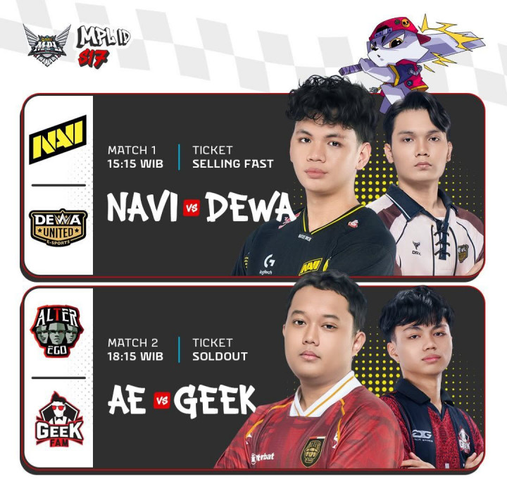 Jadwal MPL ID S17 Hari Ini: Dewa United Siap Lanjutkan Tren Positif Hadapi Navi