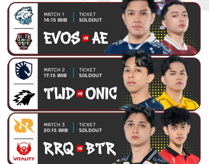 JADWAL MPL ID S17 HARI INI: EVOS HARUS BANGKIT, RRQ CARI KEMENANGAN PERDANA