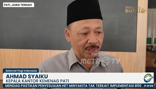 Kepala Kantor Wilayah Kemenag Pati, Ahmad Syaiku. Foto: Metro TV