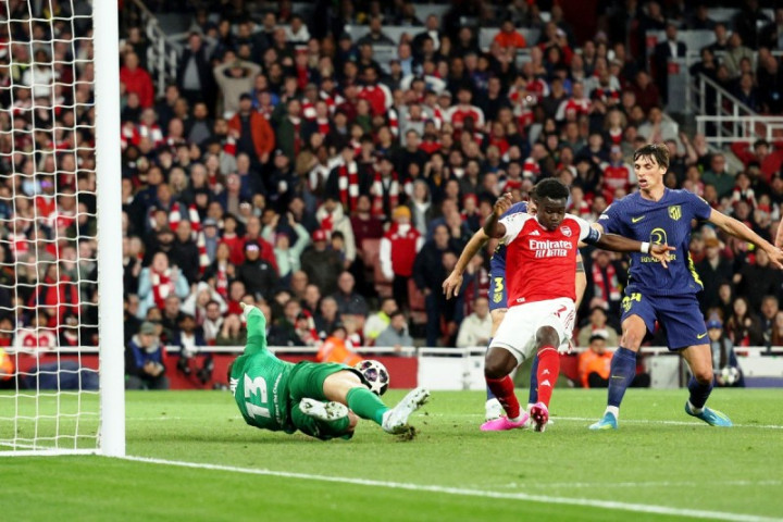 Bukayo Saka Pecah Kebuntuan, Arsenal Unggul 1-0 atas Atletico