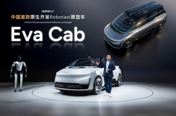 Geely Perkenalkan EVA Cab, Robotaxi Tanpa Sopir Siap Meluncur 2027