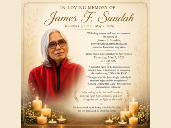 James F. Sundah Meninggal Dunia, Akan Dimakamkan di Amerika