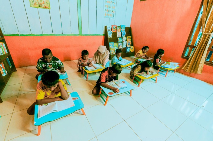 Harita Nickel Bangun Rumah Belajar, Tingkatkan Literasi Anak Maluku Utara