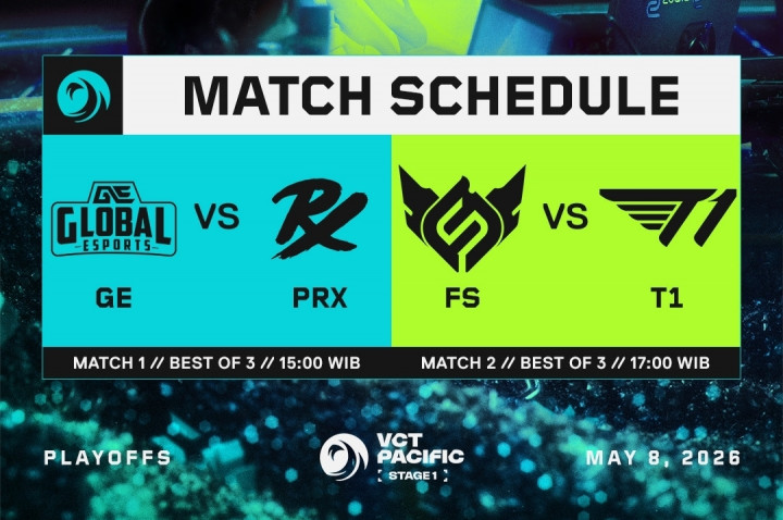 Jadwal VCT Pacific Stage 1 2026 Playoff Hari Ini: PRX vs GE dan FULL SENSE vs T1