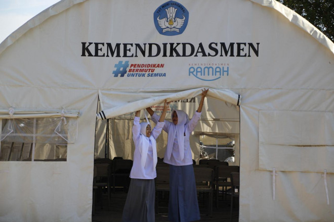 Tenda sekolah darurat. Dok. Satgas PRR Kemendagri