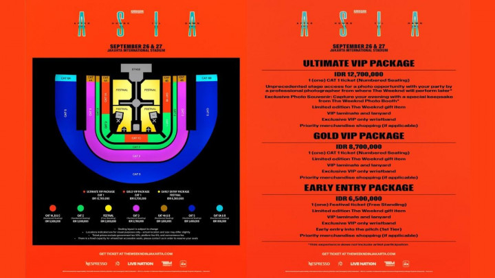 Siap-siap War! Ini Daftar Harga Tiket dan Jadwal Ticketing Konser The Weeknd di JIS 2026