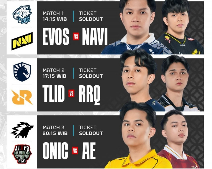 Jadwal MPL ID S17 Week 8 Hari Ini: EVOS Hadapi NAVI, ONIC Ditantang Alter Ego
