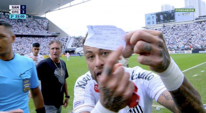 Neymar Ngamuk usai Wasit Salah Lakukan Substitusi saat Santos Dibantai Coritiba