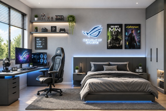Desain Kamar Minimalis Cowok dengan Nuansa Simpel dan Elegan
