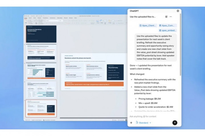ChatGPT Bakal Kepasang di PowerPoint, Bisa Bikin Presentasi Pakai Suara