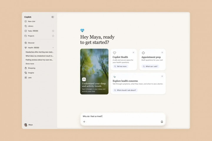 Microsoft Ingin Copilot Jadi Asisten Kesehatan Pribadi, Bisa Jawab Pertanyaan hingga Rekam Medis