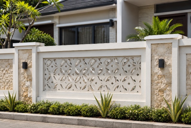 5 Inspirasi Pagar Rumah Minimalis dari Hebel, Modern dan Estetik