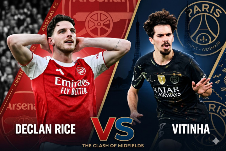 Mengukur Duel Declan Rice vs Vitinha di Final Liga Champions