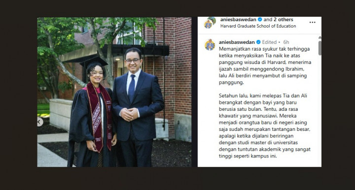 Lulus S2 Harvard Sambil Urus Bayi, Ini Rekam Jejak Prestasi Mutiara Annisa Baswedan