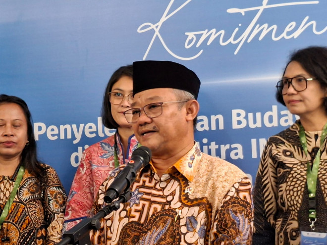 Mendikdasmen Abdul Mu'ti. Foto: Ilham Pratama/Medcom.id